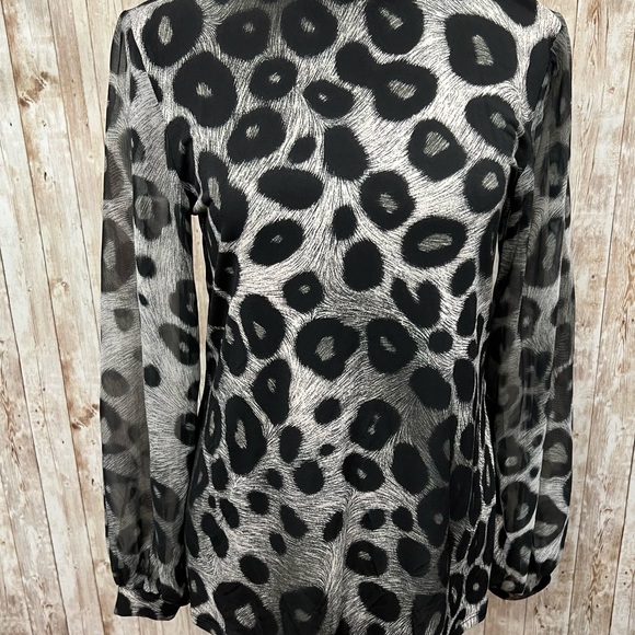 Adele and May Tops - Adele & May‎ Black and Gray Blouse